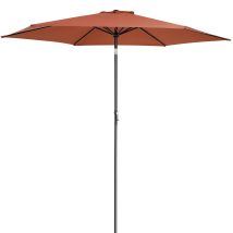 Kingsleeve Sombrilla 300cm Grande Protección Uv 80+ Manivela Orientable Aluminio Balcón Terraza Jardín Parasol Terrakotta (de)