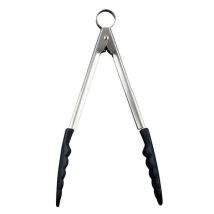 24cm Silicone Locking Tongs Black - Cuisipro