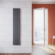 Elegant - Radiadores De Agua Caliente 1600 X 311 X 48 Mm,radiador De Salón Potencia 496 W,monocapa Vertical,conexiones Centrales G 1/2' - Antracita