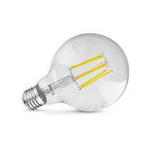 Vision-el - Bombilla Led E27 G125 Filamento Regulable Ac220/240v 8w 1000lm 320° Ip20 Ø125mm - Blanco Natural 4000k