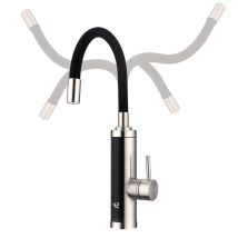 Wasserhahn Mit Durchlauferhitzer 230v, 3300w Elektrischer Wasserhahn Sofort Heißes Küchenarmatur Mit Flexibler Auslauf & Led-display, Anti-spritz 