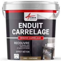 Arcane Industries - Putz Für Fliesen - Fliesen Verputzen - Betonbeschichtungs-effekt - Renove Carrelage - Kastanie - Kit 20kg - 13m² Für 2 Schichten -