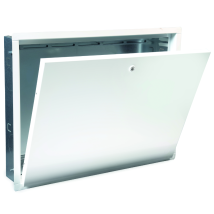 Cassetta Bianca Da Incasso In Lamiera Zincata Con Serratura Per Collettori 600x460x110mm Giacomini R500y112