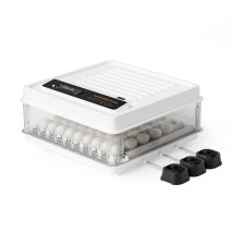 Wiltec Incubadora Automática Para 64 Huevos 110 W Con Giro Automático, Control De Temperatura Y Humedad, Lámpara Ovoscopio Y Conexión A Energía De 