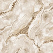 Rasch - Vasari Palmetto Agate Marble Brown Wallpaper Heavyweight Textured Vinyl