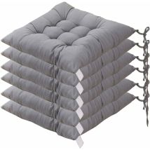 Cuscini Quadrati Per Sedia 40x40, Cuscini Per Seduta Trapuntati, Decorazione Per La Casa, Comodi E Colorati, Ideali Per Interni Ed Esterni (grigio)