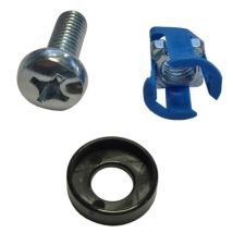 Oem Kit Set 50 Viti, 50 Dadi E 50 Rondelle Per Montaggio Rack Silver