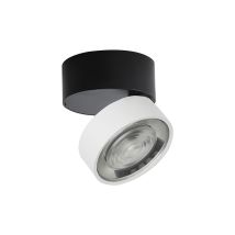 Hole Applique/plafoniera Nero/bianco Led 7w Ip20 3000k Cri90 - Lampada Da Parete E Soffitto Orientabile In Alluminio - Rossini Group