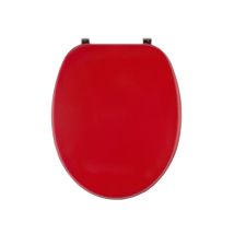 IPERBRIKO – Universeller Holz-Toilettensitz in Himbeerrot – Verstellbare Scharniere – MDF-Holz