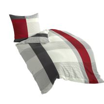 Bierbaum Set Biancheria Da Letto In Raso Di Cotone Mako, Multicolore (mehrfarbig), 155 X 220 Cm