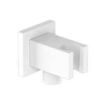 Supporto Doccia Minimale Quadro Con Presa Acqua Nero Opaco Remer