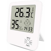 Mini High Precision Digital Indoor Hygrometer Thermometer Home Thermometer With Folding Stand And Alarm Clock For Home Comfort Level Indicator Office 