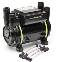 Salamander Pumps - Salamander Ct50+ Xtra 1.5 Bar Positive Twin Shower Pump +iso Hoses Ct50plus Xtra