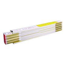 Doppiometro In Legno Bicolore Serie 600 Mod.617 - Bianco/giallo (01128)