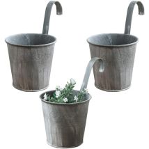 Set Of 3 Hanging Flower Pots For Balcony