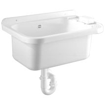 Garofalo - Wand -wall -harz -waschbecken Für Outdoor 50x35x25 Cm Mit Komplettem Becken Kit