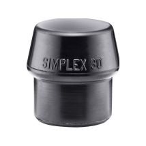 Erwin Halder – SIMPLEX-Schlageinsatz aus Gummikomposition, schwarz, Durchmesser 30 mm, Härte 95 Shore A