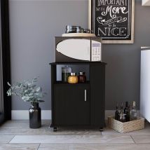 Tuhome Concept - Tuhome Gabinete Inferior Para Microondas Clayton Kit, Negro 73,6cm (alto) X 60cm (ancho) X 40,1cm (profundidad).