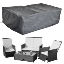 Schutzhülle Abdeckplane Abdeckung Rattan Gartensitzgruppe Wetterschutz 192x82cm