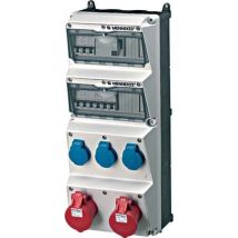 Mennekes AMAXX Steckdosen-Kombination 940002 2x16A 400V CEE-Steckdose IP44 grau 520mm x 225mm x 222mm
