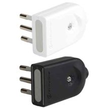 Enchufe giratorio Electraline 10A 2P+E negro – Corriente máxima 10A – Tipo 2P+E