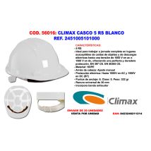 Elmetti di protezione Climax 5-RS bianchi – Polietilene iniettato ad alta densità – Dimensioni girotesta regolabile 54-61 cm – Normative EN 397, EN 