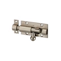 Chiusura A Chiavistello Per Mobili, 60 Mm, Nichel Satinato, Chiusura A Chiavistello Rotondo – Serrurerie De Picardie