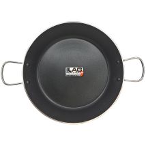 Zafrán Paellera Inducción 30cm, 4 Raciones, Aluminio Prensado, Antiadherente Sin Pfoa, 3mm Espesor Negro - Briebe