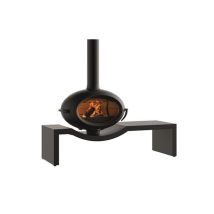 Invicta - Estufa De Leña De Hierro Fundido Antracita De 7kw - P648124