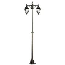Lampione '4 Facce' 2 Lanterne Colore Nero Cm.190