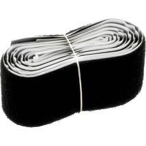 [gebraucht] B-ware Monacor Klettverschluss Klettband Schwarz 100 Cm Selbstklebend