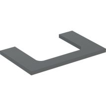 Keramag – Piastra per lavabo Geberit ONE, foro centrale, design moderno – 75 cm, 47 cm, 3 cm, pannello di particelle ad alta densità
