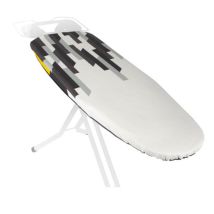 Funda mesa de plancha reversible 120x38 cm algodón metalizado – Lavable en lavadora – Espuma 5 mm