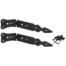 Kotarbau Set Di 2 Nastri Per La Ricarica, 200 Mm, Cerniera Per Porta, Gancio A Croce, Cerniera Per Porta, Colore Nero, Antiruggine