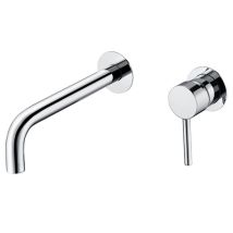 Unterputz-Wandbatterie ETNA – Chrom – 63 mm Einbautiefe – 55 mm Hebelmischer-Tiefe – 219 mm Wasserauslauf-Tiefe – 0,2 bis 6 bar Wasserdruck