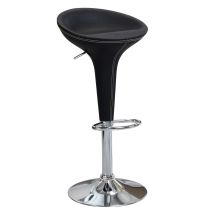 Magazzini Cosma - Schwenkernhocker Mit Stahlbasis Und Sitzung In Jake Eco -leder - Black