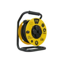 Avvolgicavo professionale 25M – 3G2.5 mm² – 4 prese – IP44 – 3600 Watt – 250 Volt