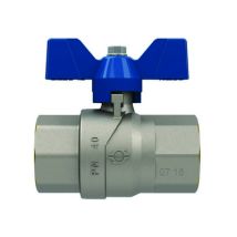 Kugelhahn 3/8" mit blauem Aluminiumhebel – Weiblich-Weiblich – Modell GP 2240 – Hochwertiges Ventil für Durchfluss