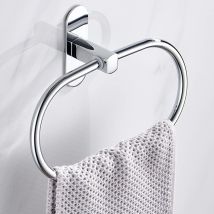 Toallero De Aro Sin Taladro, Barra De Toalla Redonda, Toallero De Baño De Acero Inoxidable, Adhesivo Patentado, Toallero Autoadhesivo, Gancho Para 
