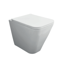 Bodenvase 36x55x43 Cm Hochglanz Weiss Keramik Azzurra Ceramica Build - Mit Toilettensitze Soft