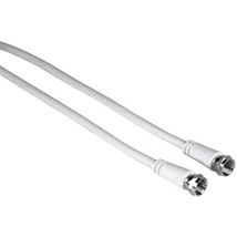 Hama - 00011898 - Koaxialkabel (3 M, F M, F M, Stecker/buchse, Nickel, Weiß)