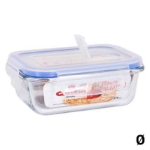 Contenitore Rettangolare In Vetro Con Valvola Ermetica 23x17,5 Cm 1500 Cc