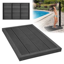 Élément De Sol 105 X 63 X 5,5 Cm - Plaque De Sol Extérieure En Wpc Pour Douche Solaire, Douche De Jardin, Plaques De Sol Antidérapantes Naizy
