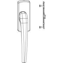 Maco - Skb-z Drehgriff Für Aufsatzgetriebe, Rechts, Aluminium Weiß Beschichtet