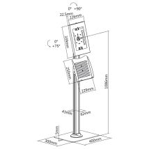 Mac-lean Soporte Para Tablet Blanco Para Escritorio De 9,7 A 11 Pulgadas