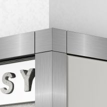 Tileasy - Stainless Steel Effect 12mm Boxed Metal Tile Trim Corner - Sbc12