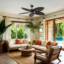 Ols Original - Granada Ventilateur De Plafond Sans Lumière Marron Ø138