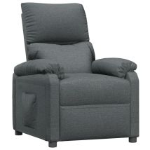 The Living Store Relaxsessel Dunkelgrau – 100% Polyester – 70,5 x 90 x 100 cm – 110 kg max. Tragfähigkeit