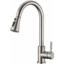 Colnk - Kitchen Faucet - Bring 3-mode Pull-out Spray, Single Lever Mixer, Kitchen Sink Faucet, 360° Kitchen Faucet