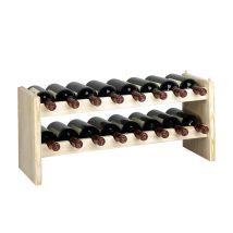 Astigarraga - Kit Cantinetta Portabottiglie Per Vino In Legno Di Pino Naturale Modulare 16 Posti